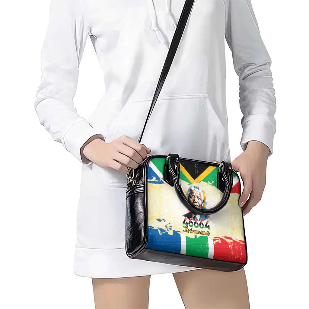 Nelson Mandela International Day 46664 Shoulder Handbag Its In Our Hands - Batik Pattern LT15