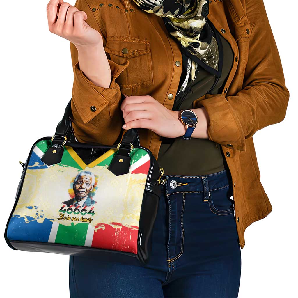 Nelson Mandela International Day 46664 Shoulder Handbag Its In Our Hands - Batik Pattern LT15