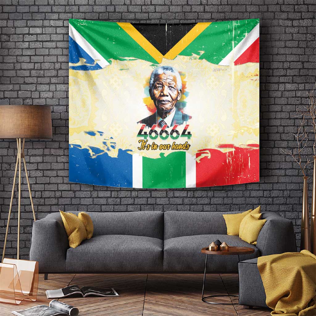 Nelson Mandela International Day 46664 Tapestry Its In Our Hands - Batik Pattern LT15