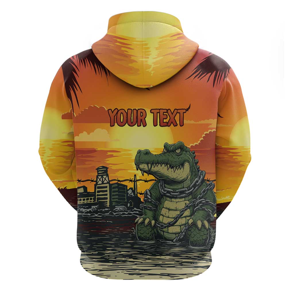 Personalized Alligator Alcatraz Hoodie Gator Island Prison Retro Sunset LT15