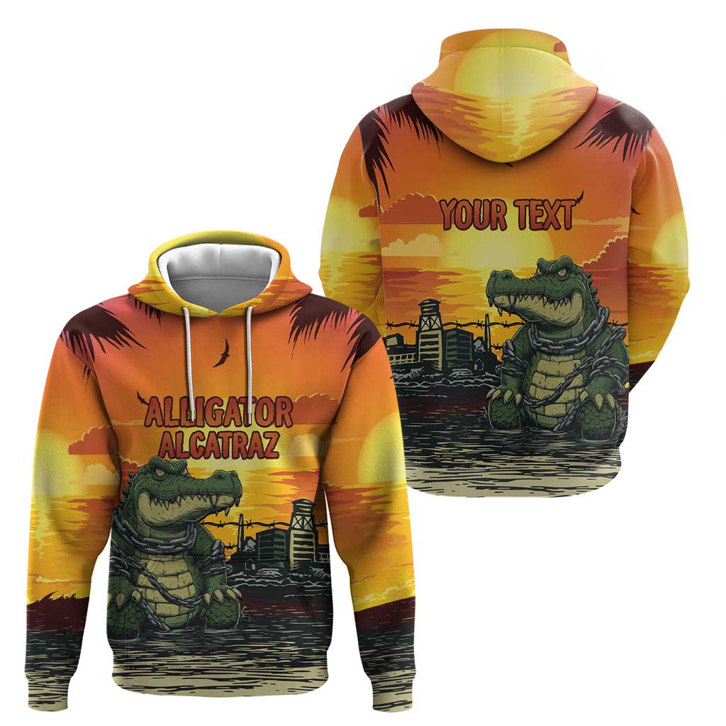 Personalized Alligator Alcatraz Hoodie Gator Island Prison Retro Sunset LT15