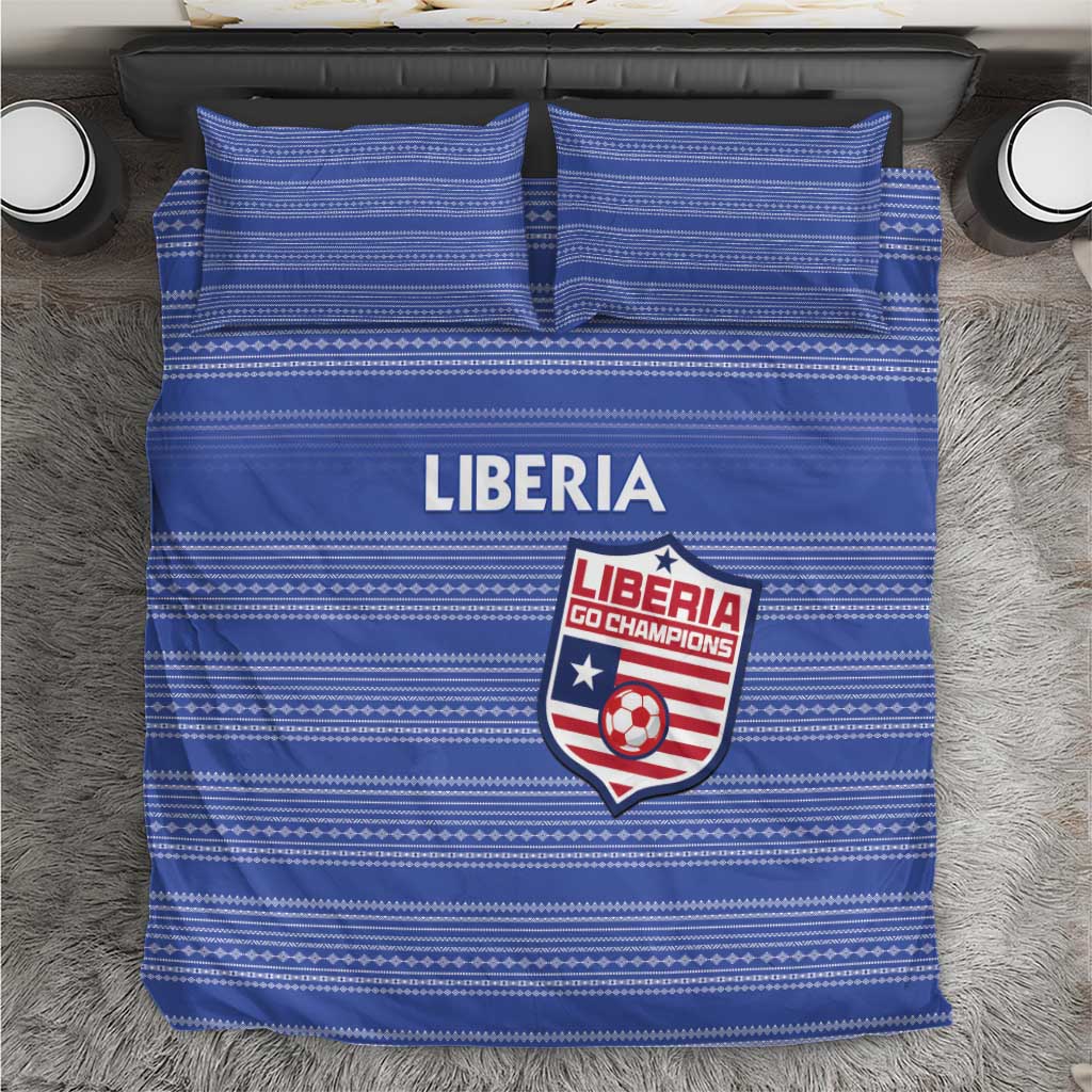 Liberia Football Bedding Set African Tribal Pattern - Blue Jersey LT15