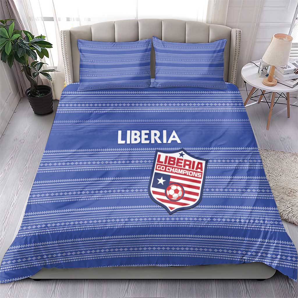 Liberia Football Bedding Set African Tribal Pattern - Blue Jersey LT15