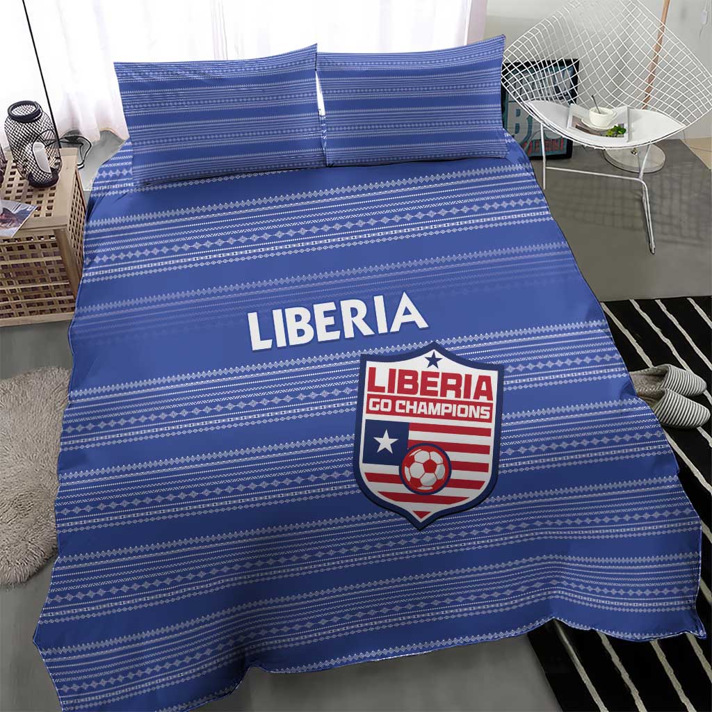 Liberia Football Bedding Set African Tribal Pattern - Blue Jersey LT15