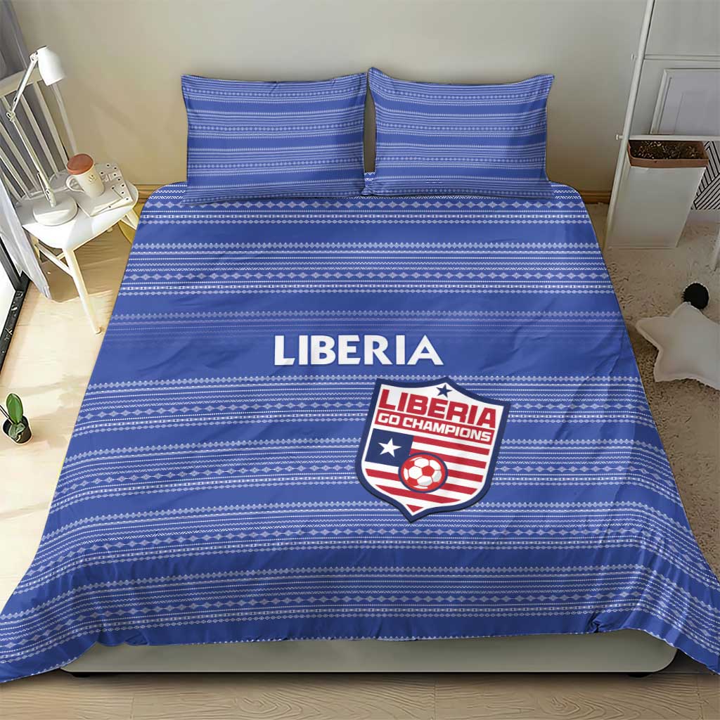 Liberia Football Bedding Set African Tribal Pattern - Blue Jersey LT15