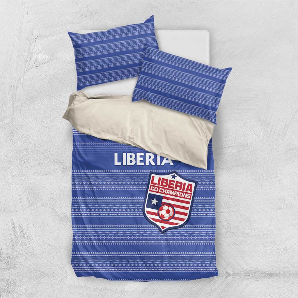 Liberia Football Bedding Set African Tribal Pattern - Blue Jersey LT15