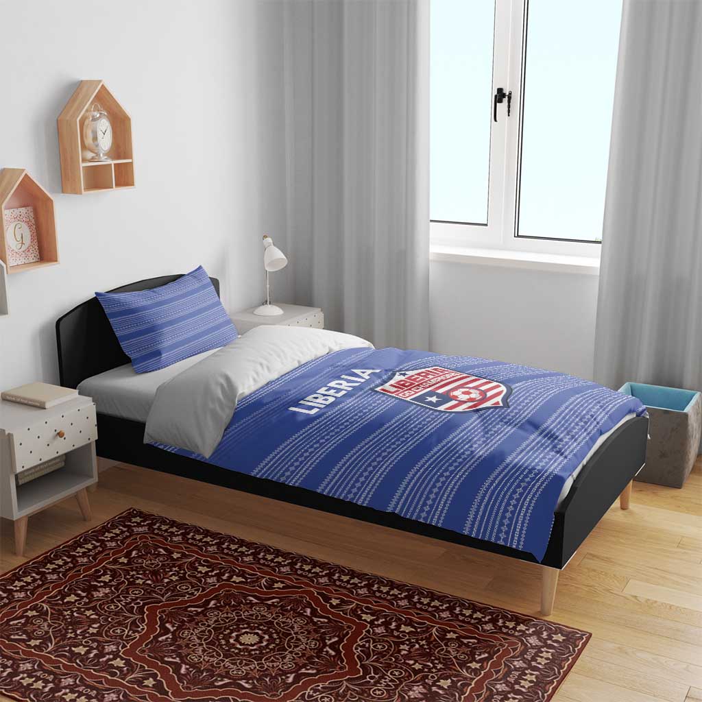 Liberia Football Bedding Set African Tribal Pattern - Blue Jersey LT15