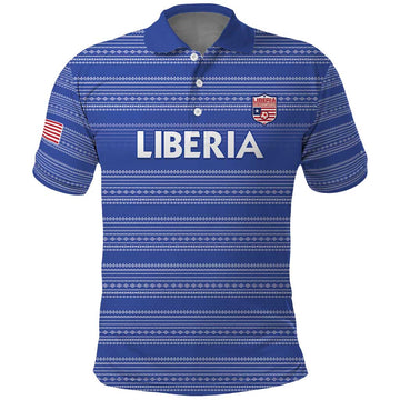 Custom Liberia Football Polo Shirt Women Blue Jersey LT15