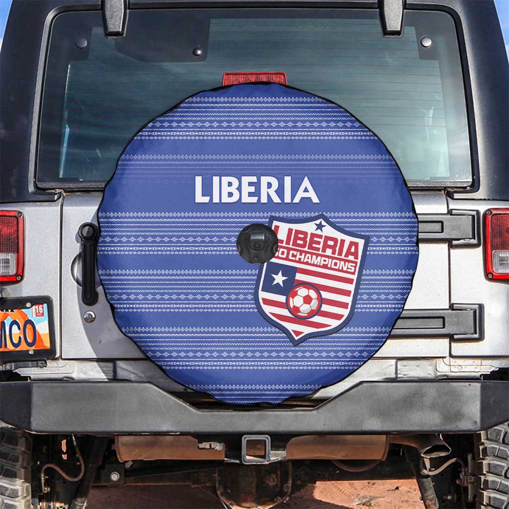 Liberia Football Spare Tire Cover Women Blue Jersey LT15