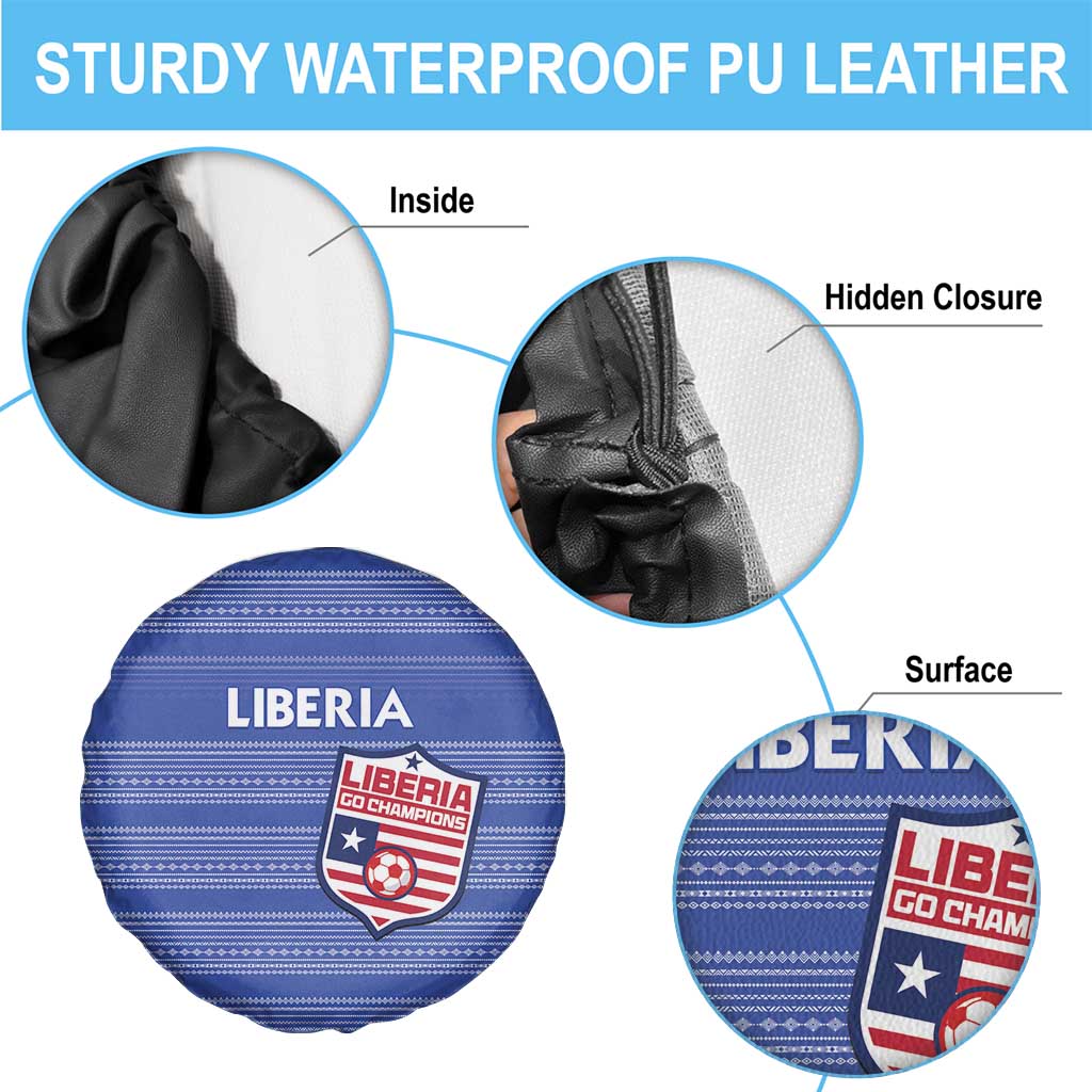 Liberia Football Spare Tire Cover Women Blue Jersey LT15