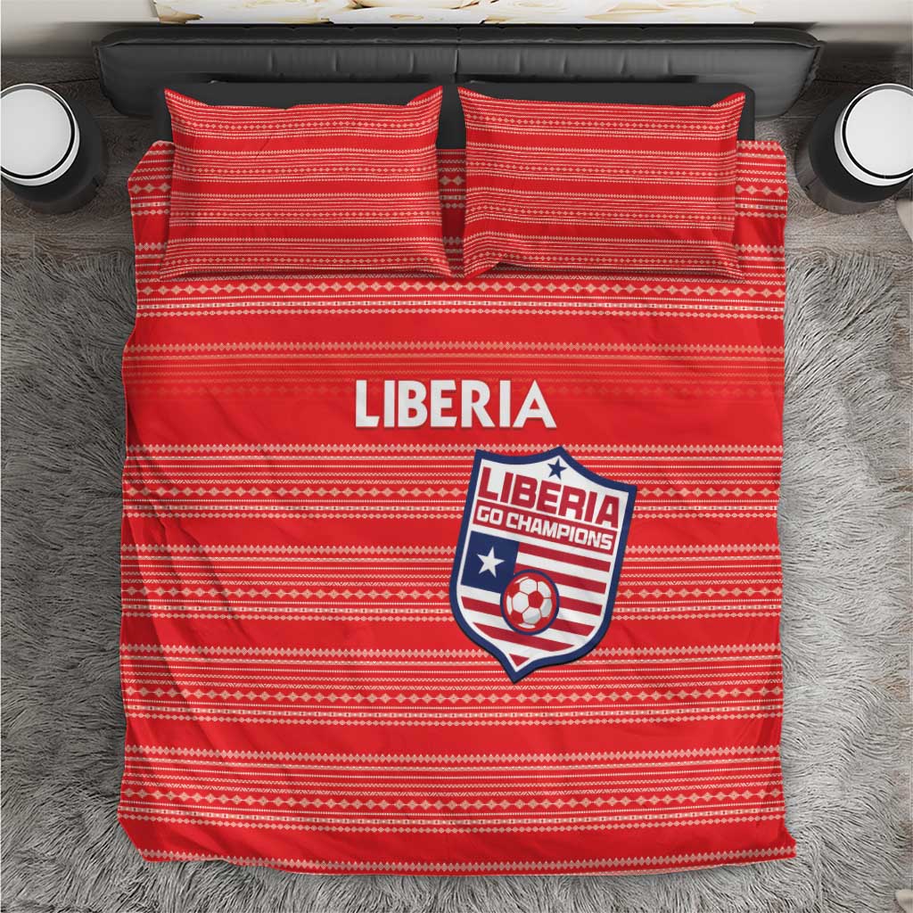 Liberia Football Bedding Set African Tribal Pattern - Red Jersey LT15