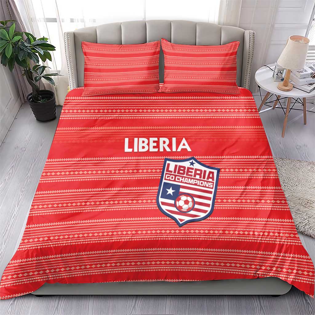 Liberia Football Bedding Set African Tribal Pattern - Red Jersey LT15