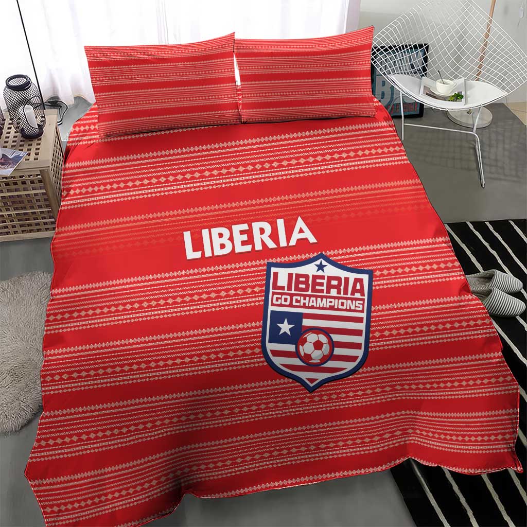 Liberia Football Bedding Set African Tribal Pattern - Red Jersey LT15