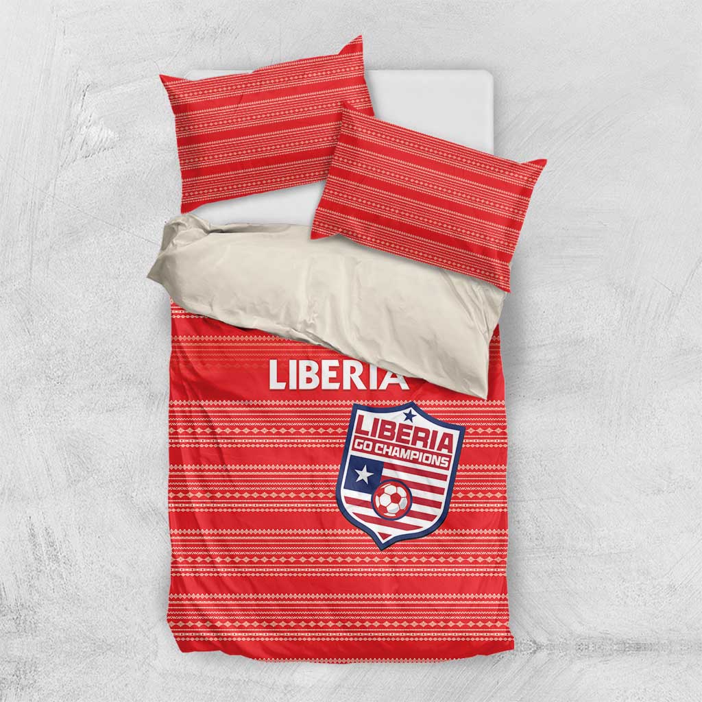Liberia Football Bedding Set African Tribal Pattern - Red Jersey LT15