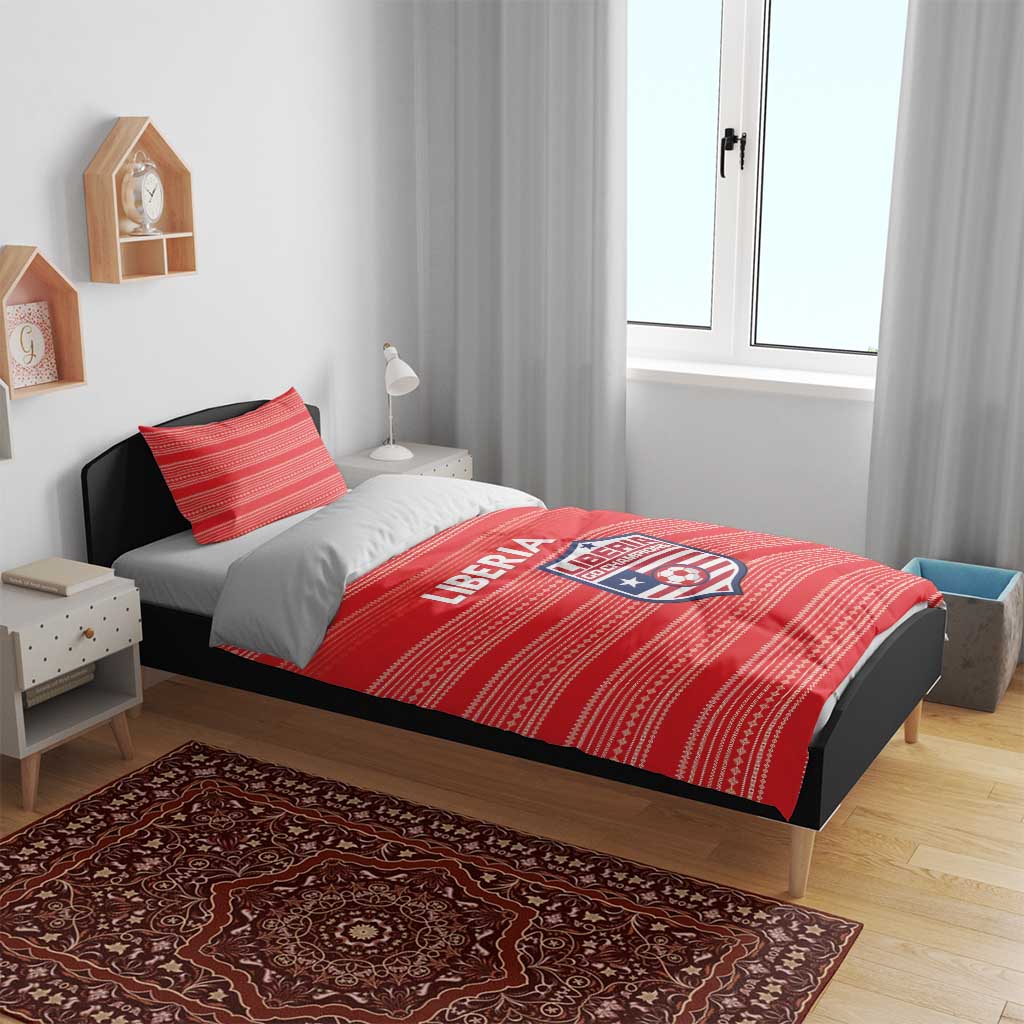 Liberia Football Bedding Set African Tribal Pattern - Red Jersey LT15