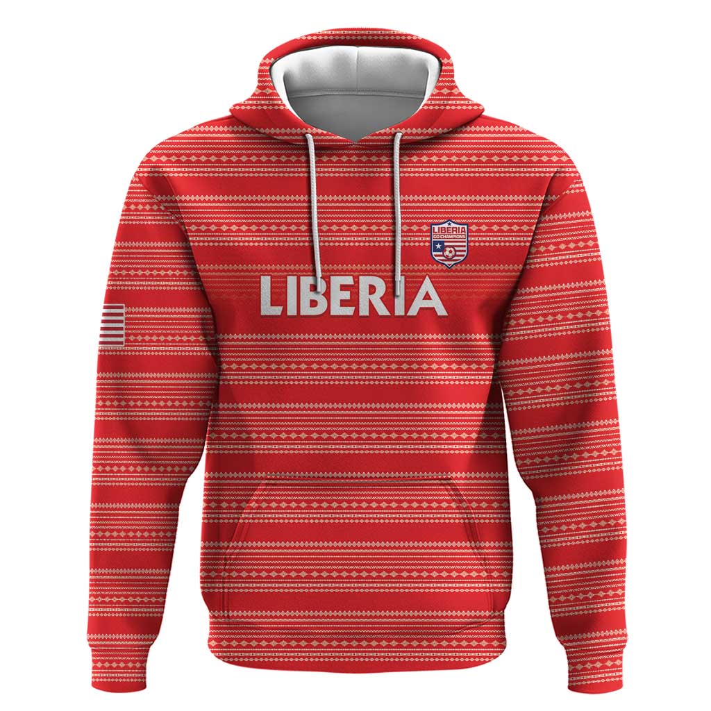 Custom Liberia Football Hoodie Women Red Jersey LT15