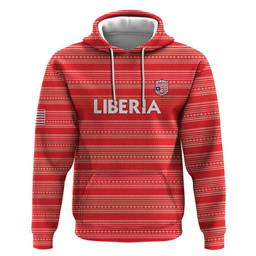 Custom Liberia Football Hoodie Women Red Jersey LT15