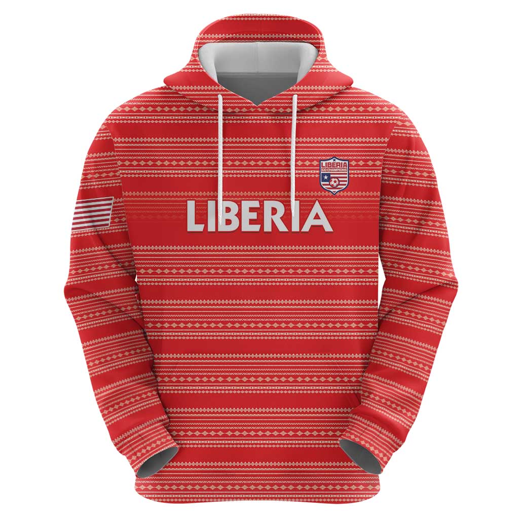 Custom Liberia Football Hoodie Women Red Jersey LT15