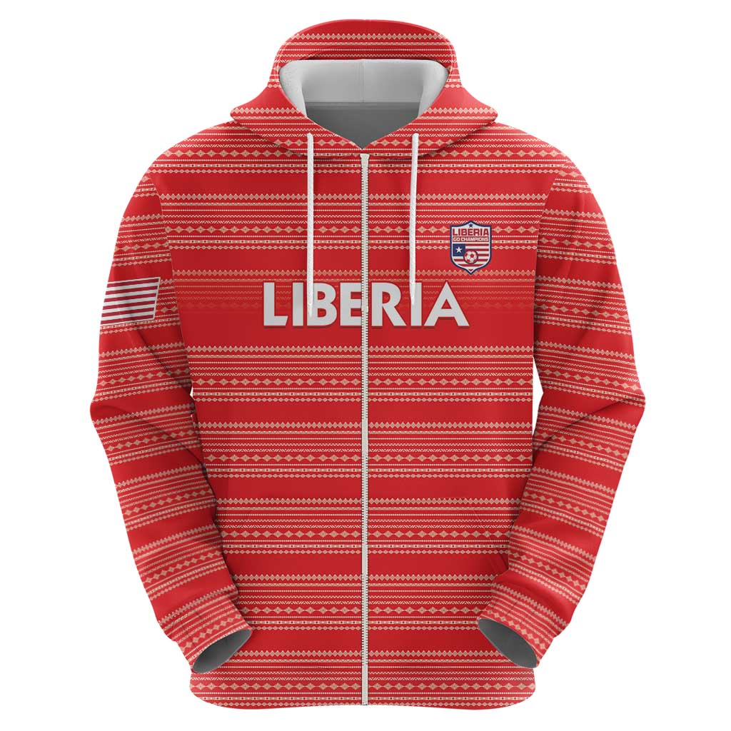 Custom Liberia Football Hoodie Women Red Jersey LT15