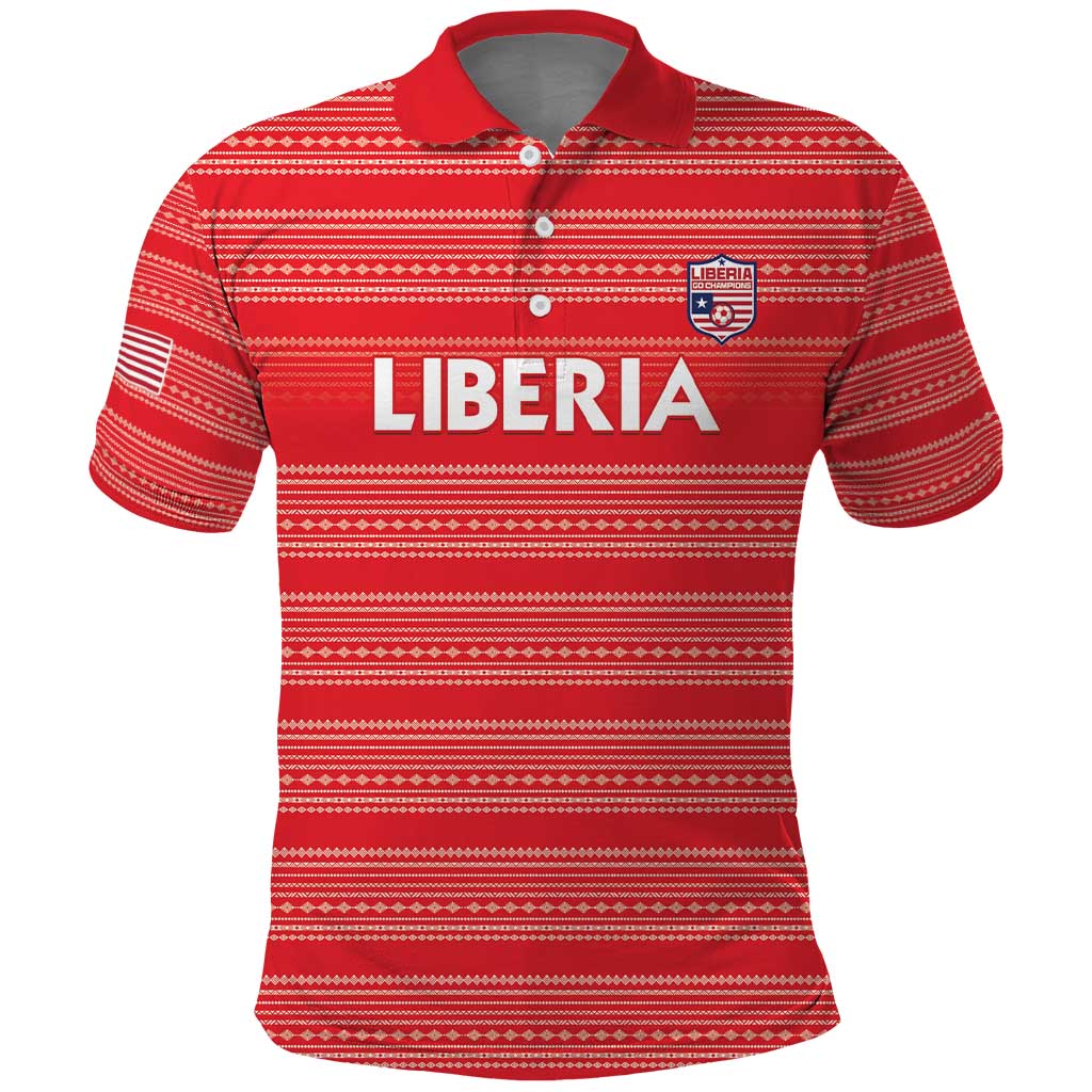 Custom Liberia Football Polo Shirt Women Red Jersey LT15