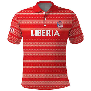 Custom Liberia Football Polo Shirt Women Red Jersey LT15
