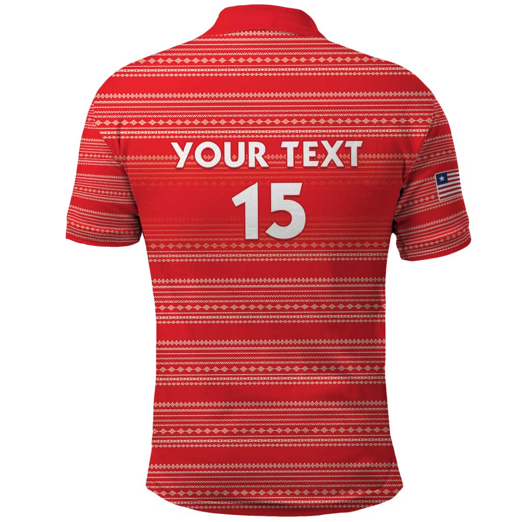 Custom Liberia Football Polo Shirt Women Red Jersey LT15