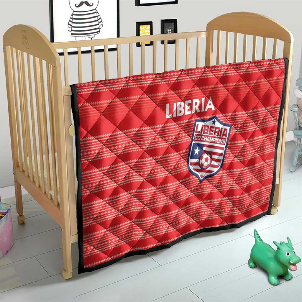 Liberia Football Quilt African Tribal Pattern - Red Jersey LT15