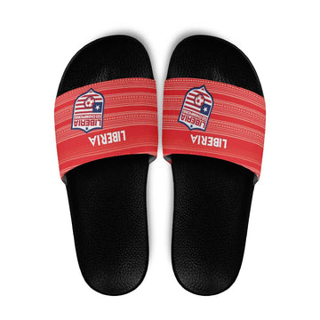 Liberia Football Slide Sandals Women Red Jersey LT15