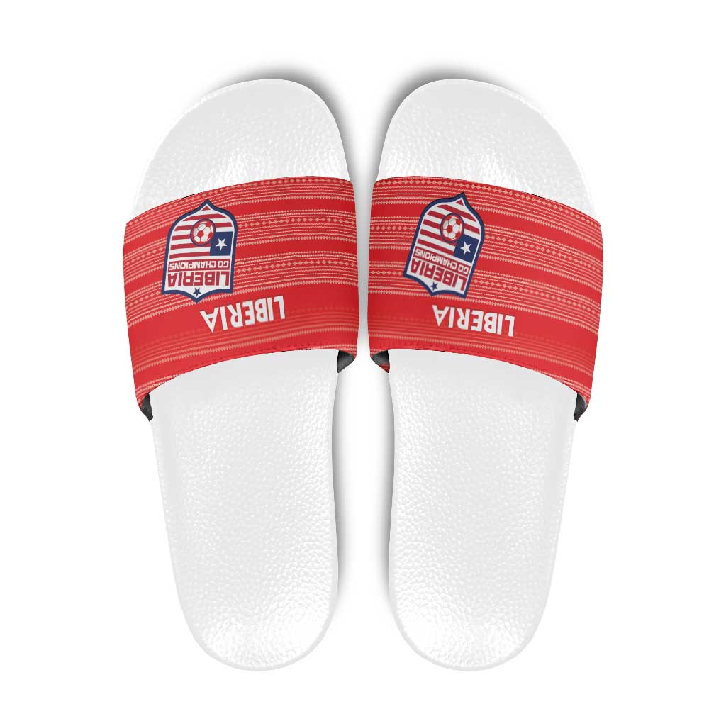 Liberia Football Slide Sandals Women Red Jersey LT15