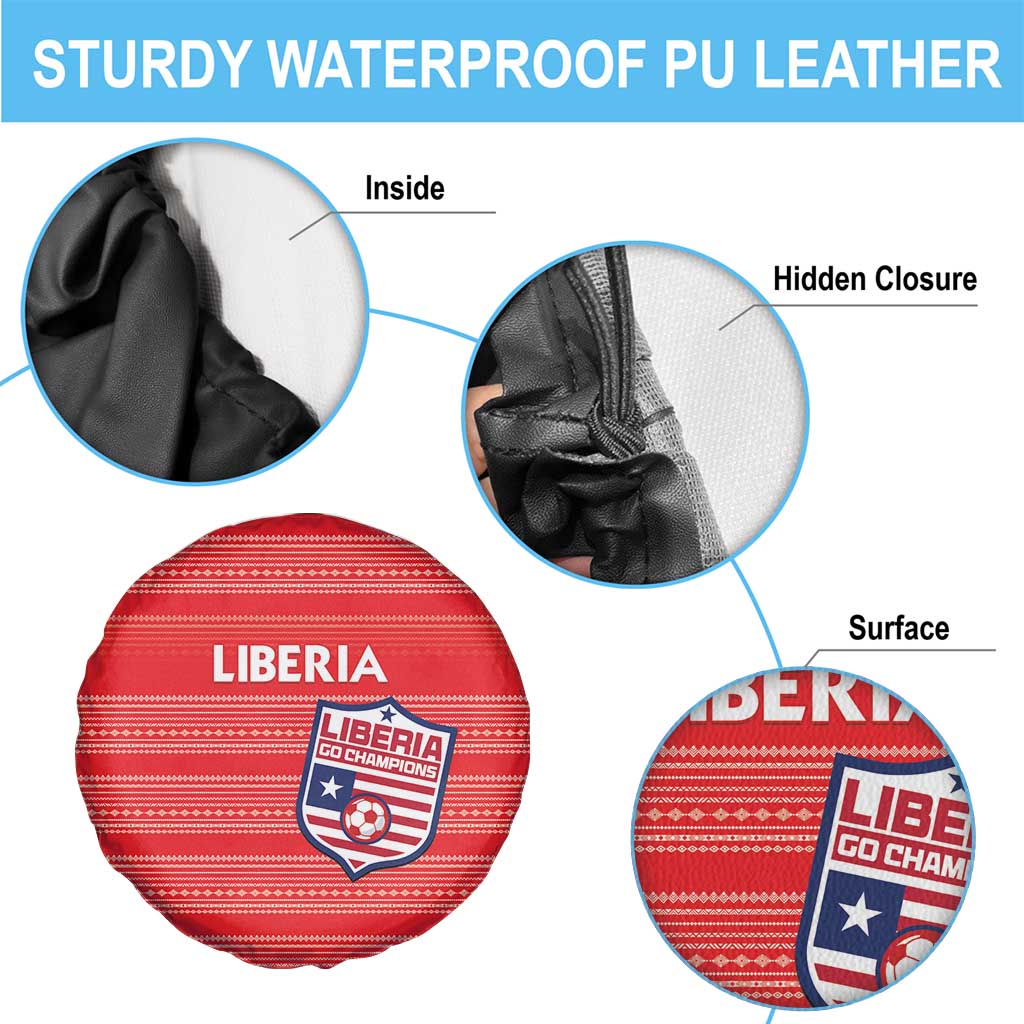 Liberia Football Spare Tire Cover Women Red Jersey LT15