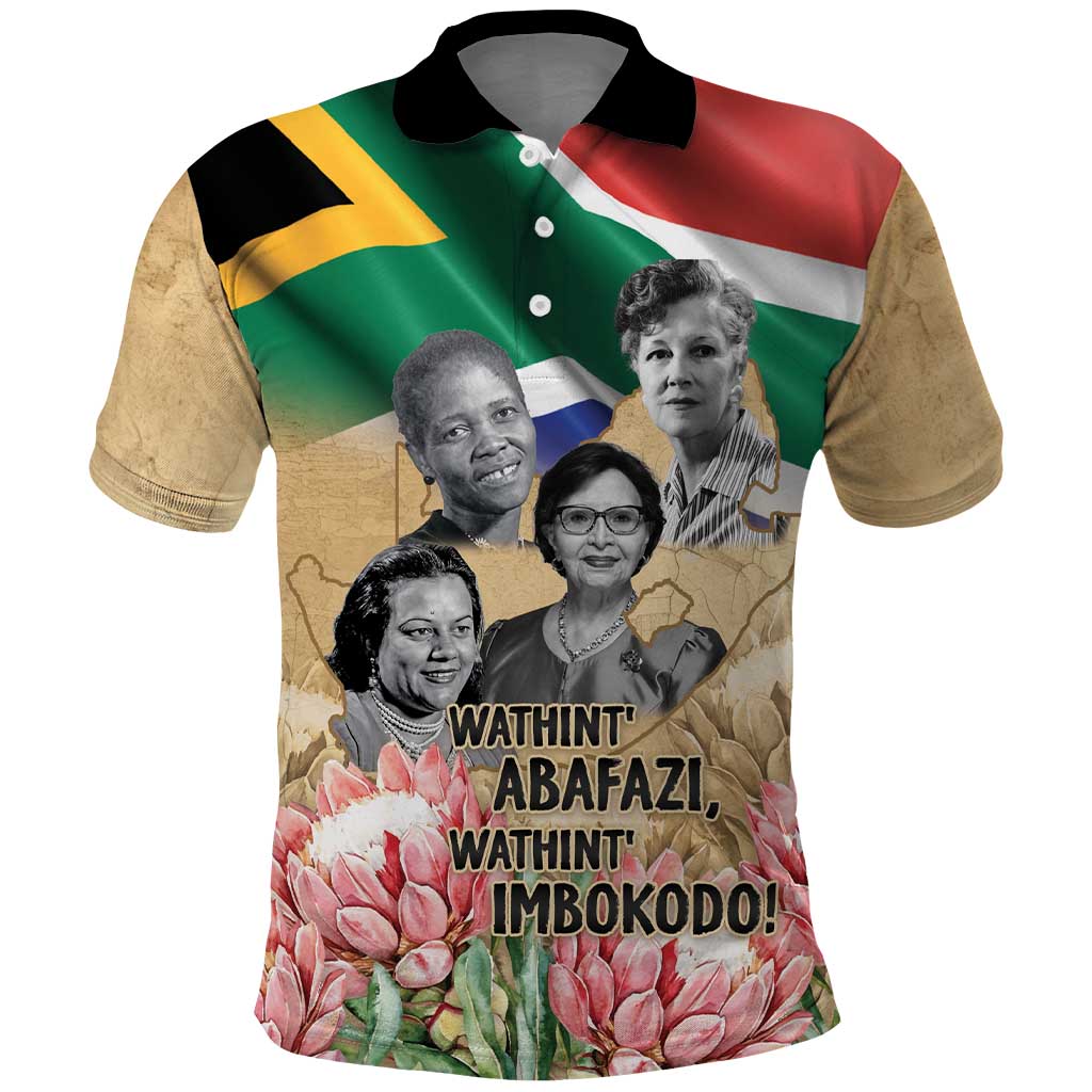 South African Women Mobilisation Polo Shirt Wathint Abafazi Wathint Imbokodo LT15