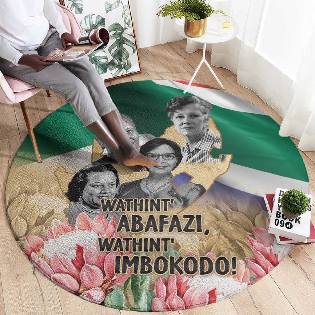 South African Women Fight Apartheir Round Carpet Wathint Abafazi Wathint Imbokodo LT15