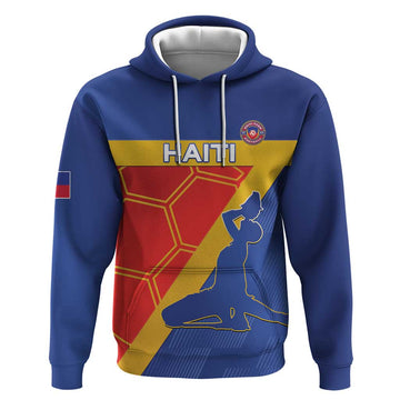 Custom Haiti Football Hoodie Neg Marron Go Ayiti LT15