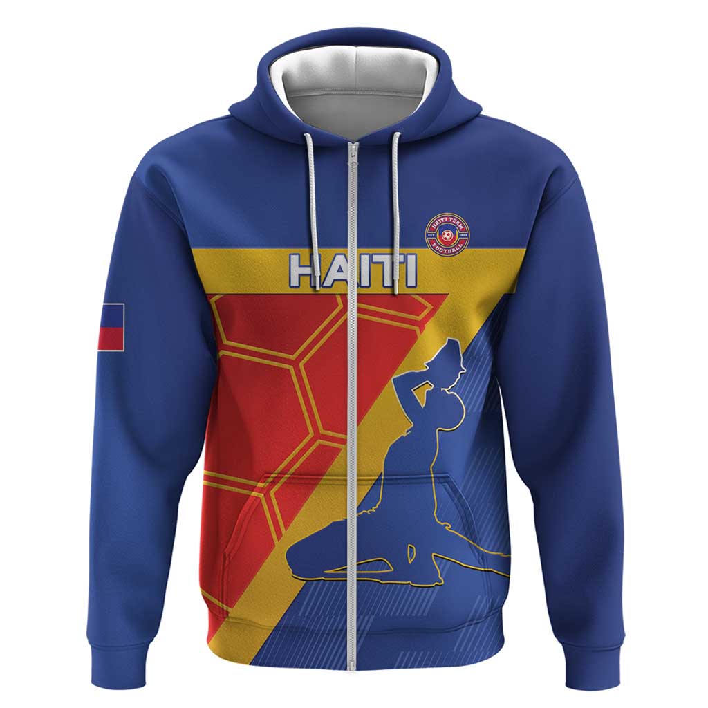 Custom Haiti Football Hoodie Neg Marron Go Ayiti LT15