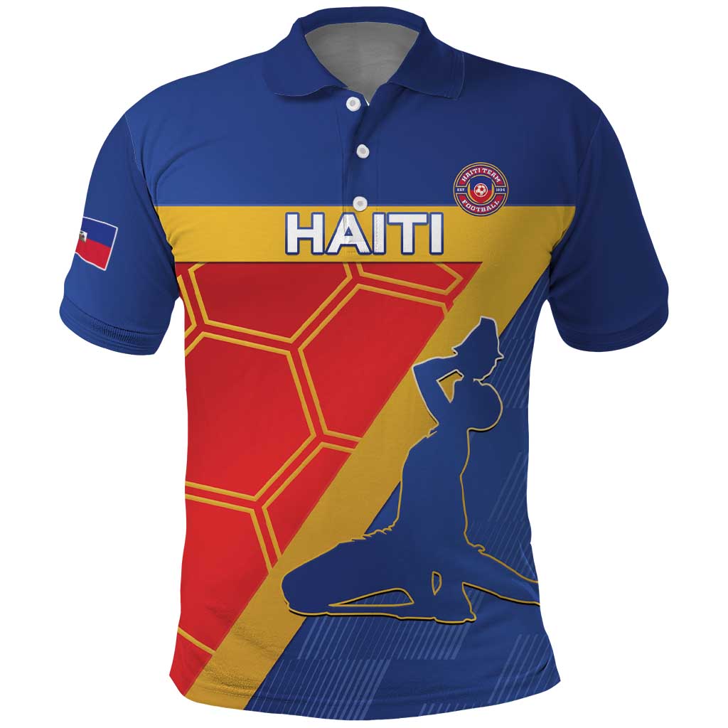 Custom Haiti Football Polo Shirt Neg Marron Go Ayiti LT15