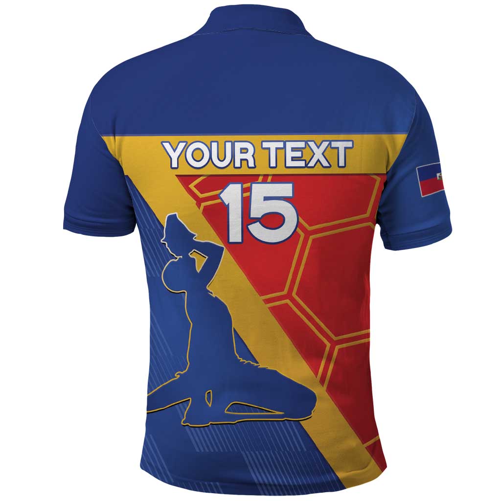 Custom Haiti Football Polo Shirt Neg Marron Go Ayiti LT15