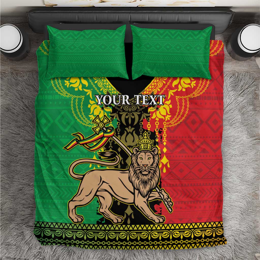 Personalised Afro Ethiopia Bedding Set Lion Of Judah - African Pattern LT15