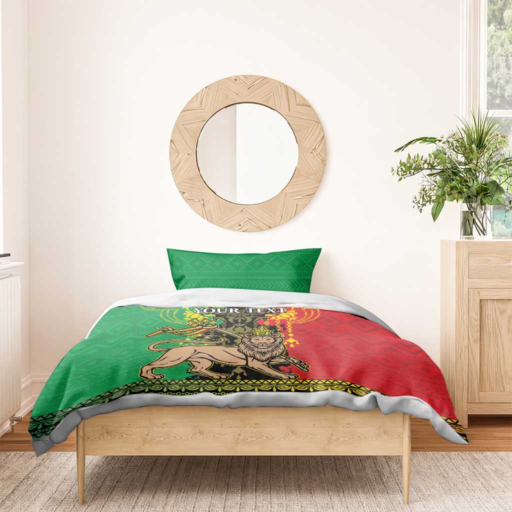 Personalised Afro Ethiopia Bedding Set Lion Of Judah - African Pattern LT15