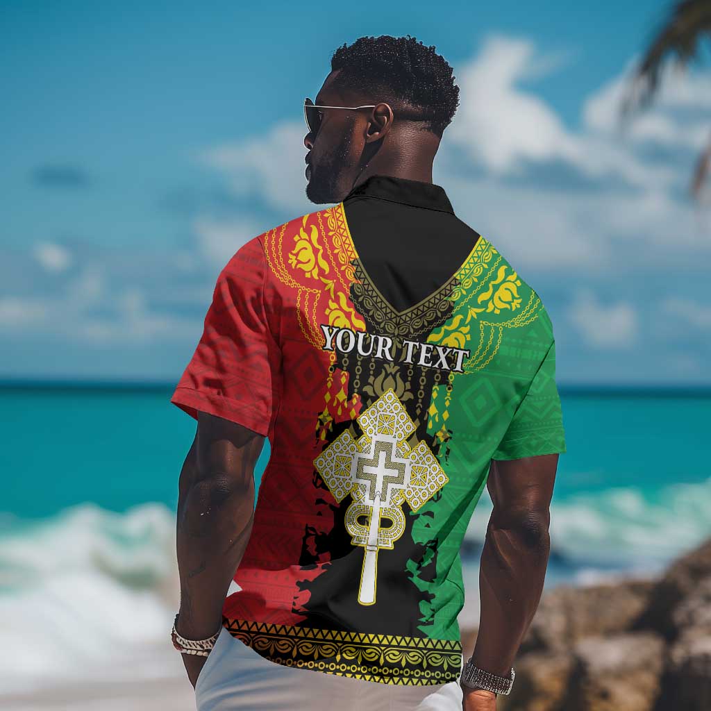 Personalised Afro Ethiopia Hawaiian Shirt Lion Of Judah - African Pattern LT15