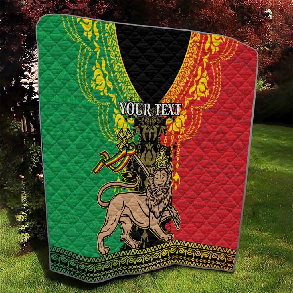 Personalised Afro Ethiopia Quilt Lion Of Judah - African Pattern LT15