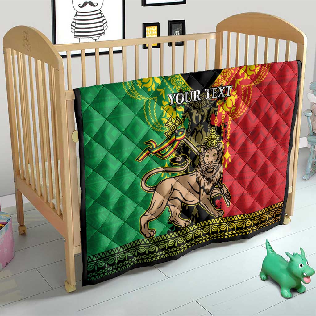 Personalised Afro Ethiopia Quilt Lion Of Judah - African Pattern LT15