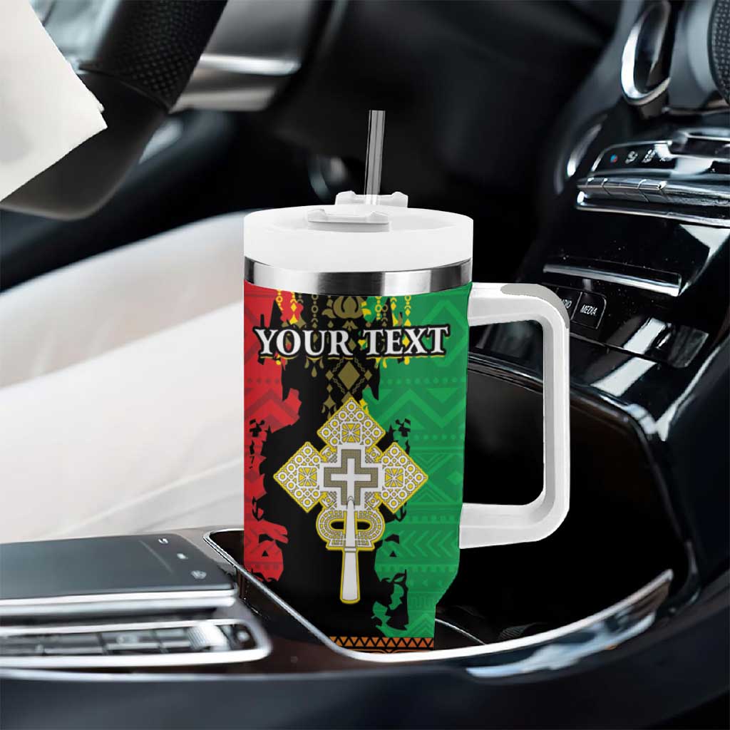 Personalised Afro Ethiopia Tumbler With Handle Lion Of Judah - African Pattern LT15