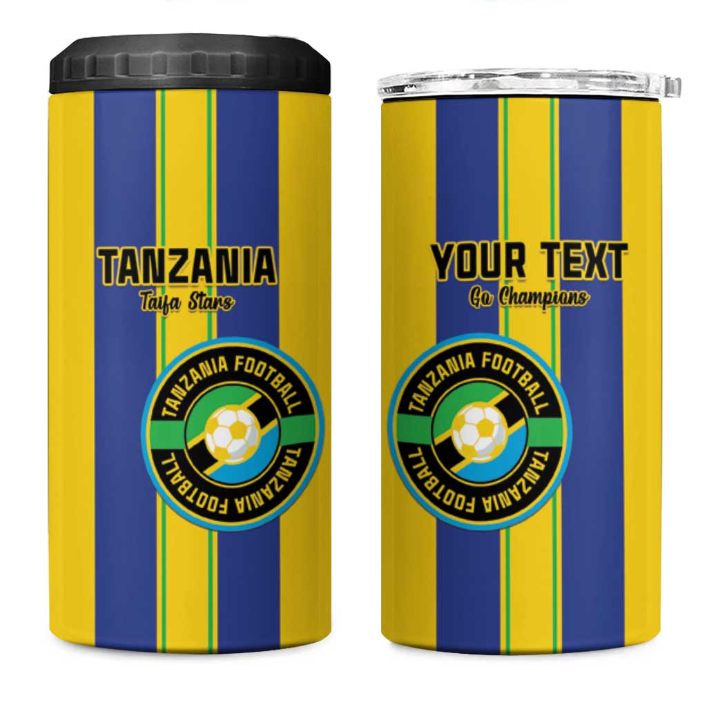 Custom Afro Tanzania Football 4 in 1 Can Cooler Tumbler We Are Champions LT15