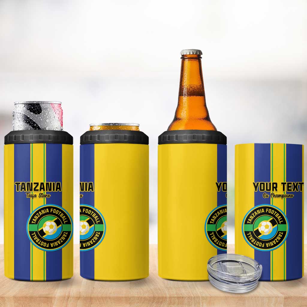 Custom Afro Tanzania Football 4 in 1 Can Cooler Tumbler We Are Champions LT15