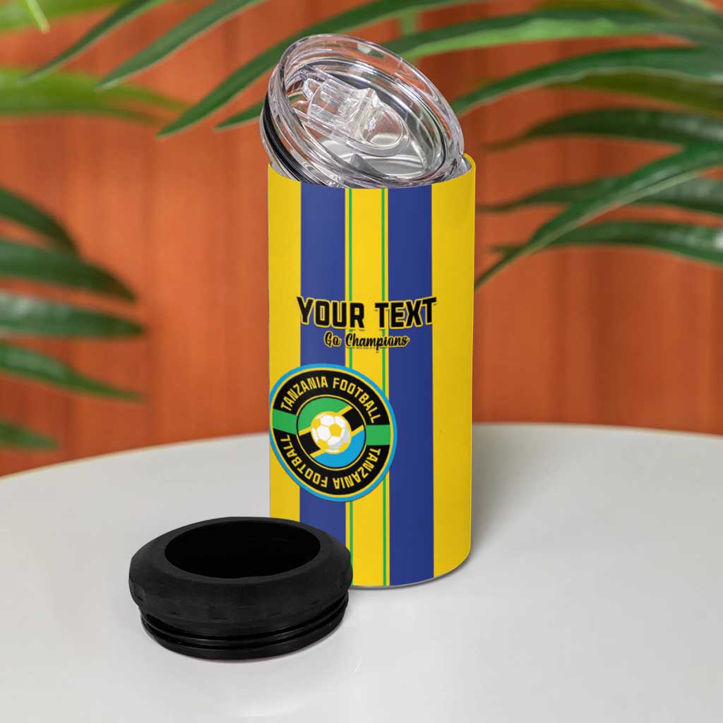 Custom Afro Tanzania Football 4 in 1 Can Cooler Tumbler We Are Champions LT15