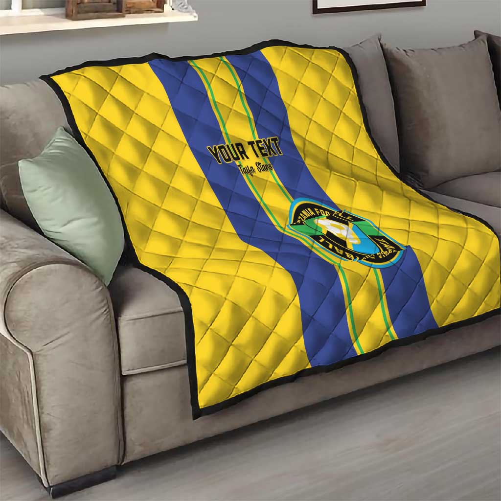 Custom Afro Tanzania Football Quilt We Are Champions LT15