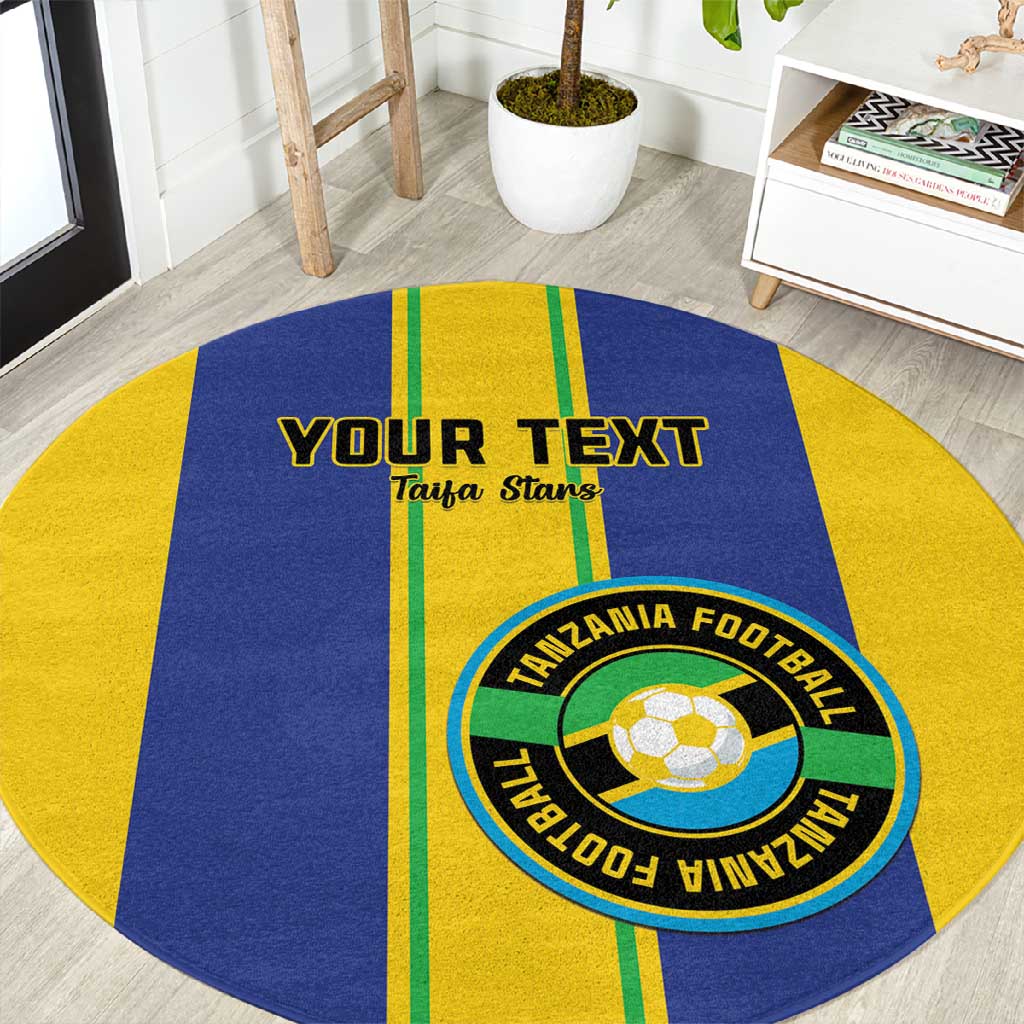 Custom Afro Tanzania Football Round Carpet We Are Champions LT15