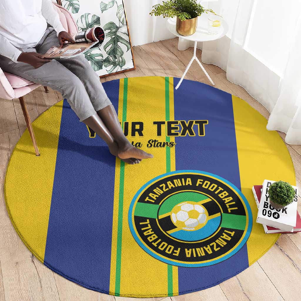 Custom Afro Tanzania Football Round Carpet We Are Champions LT15