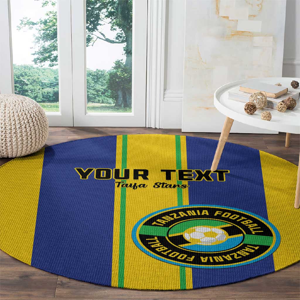 Custom Afro Tanzania Football Round Carpet We Are Champions LT15