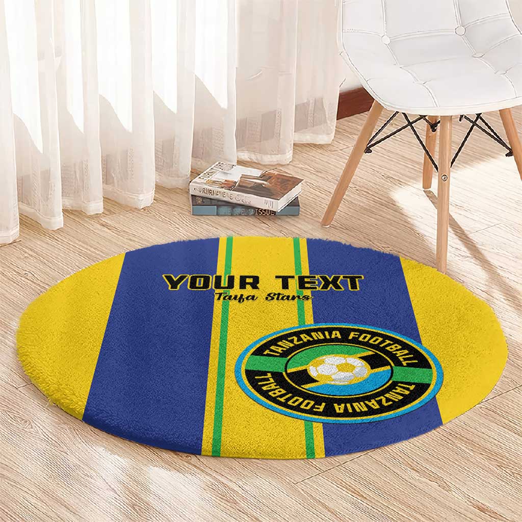 Custom Afro Tanzania Football Round Carpet We Are Champions LT15